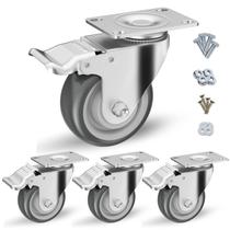 Conjunto de 4 polegadas Caster Wheels CLOATFET Heavy Duty de 3 polegadas com freio
