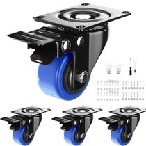 Conjunto de 4 polegadas Caster Wheels WOZESEIK Heavy Duty de 2 polegadas com freio Conjunto de 4 polegadas Caster Wheels WOZESEIK Heavy Duty de 2 polegadas com freio
