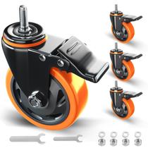 Conjunto de 4 polegadas Caster Wheels WOZESEIK Heavy Duty de 4 polegadas para móveis Conjunto de 4 polegadas Caster Wheels WOZESEIK Heavy Duty de 4 polegadas para móveis