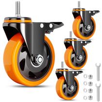 Conjunto de 4 polegadas Caster Wheels WOZESEIK Heavy Duty de 5 polegadas para móveis Conjunto de 4 polegadas Caster Wheels WOZESEIK Heavy Duty de 5 polegadas para móveis