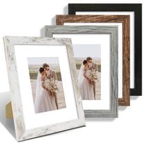 Conjunto de 4 porta-retratos Hongkee 8x10 com moldura de vidro e madeira reais