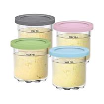 Conjunto De 4 Potes Creami Para Sorvete Com Tampas, Compatíveis Com Ninja, Potes Para Smoothie E