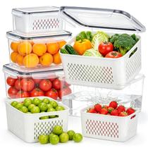 Conjunto de 4 Potes Herméticos para Armazenar Frutas HOMETALL Conjunto de 4 Potes Herméticos para Armazenar Frutas HOMETALL