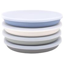 Conjunto de 4 Pratos de Bambu WeeSprout para Crianças - Lavável na Lava-Louças