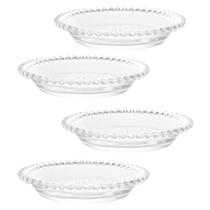 Conjunto De 4 Pratos De Cristal Pearl Wolff Conjunto De 4 Pratos De Cristal Pearl Wolff