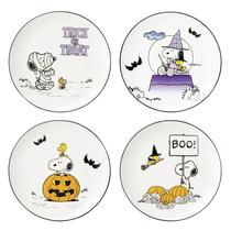 Conjunto de 4 pratos de porcelana de Halloween Lenox The Great Pumpkin Conjunto de 4 pratos de porcelana de Halloween Lenox The Great Pumpkin