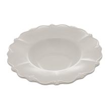 Conjunto de 4 pratos porcelana para massa/risoto fancy branco 23x5cm