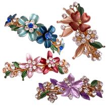 Conjunto de 4 presilhas de cabelo Lizzie Kay Vintage Flower Design