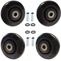 Conjunto de 4 PU Caster Wheels Swagwert de 4 polegadas para trailer e muito mais Conjunto de 4 PU Caster Wheels Swagwert de 4 polegadas para trailer e muito mais