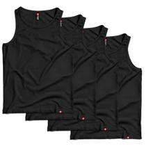 Conjunto de 4 Regatas Básicas Masculinas em Algodão