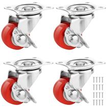 Conjunto de 4 rodas Caster Wheels Castrek Heavy Duty de 1 polegada (180 kg)