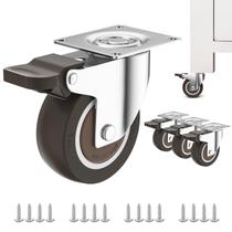 Conjunto de 4 rodas Caster Wheels de borracha ANDUTEES de 2 polegadas com freio de 400 kg