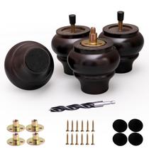 Conjunto de 4 sofás Furniture Wood Legs Xlroaafs, 7,62 cm, marrom