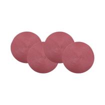 Conjunto De 4 Sousplats Redondos Laváveis E Resistentes Ao Calor De 38cm Em PP Para Decoração De Conjunto De 4 Sousplats Redondos Laváveis E Resistentes Ao Calor De 38cm Em PP Para Decoração De