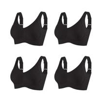 Conjunto De 4 Sutiãs Sem Costura De Tamanho Grande Com Efeito Push-Up, Confortáveis E Anti-Flacidez