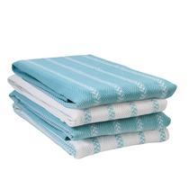 Conjunto de 4 Toalhas de Cozinha LANE LINEN - Algodão 45x70cm - Aqua Conjunto de 4 Toalhas de Cozinha LANE LINEN - Algodão 45x70cm - Aqua