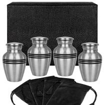 Conjunto de 4 Urnas Miniatura de Peltre Trupoint para Recuerdos