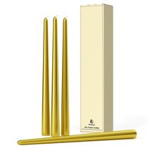 Conjunto de 4 velas Pickood Gold Dripless Taper de 30 cm