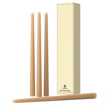 Conjunto de 4 velas Pickood Taper de 30 cm, bege, sem gotejamento