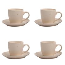 Conjunto de 4 Xícaras 280ML Off White -Wellmix
