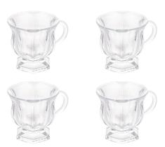 Conjunto de 4 Xícaras de Cristal Arcade 142ml Casa Del Grande
