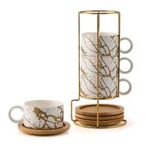 Conjunto de 4 Xícaras de Porcelana para Espresso LUKA 180 ml Conjunto de 4 Xícaras de Porcelana para Espresso LUKA 180 ml
