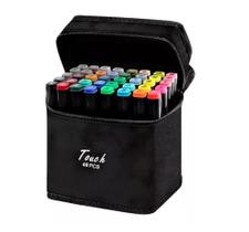 Conjunto de 48 Canetinhas Touch com Duas Pontas Para Colorir