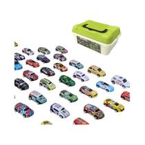 Conjunto De 48 Modelos De Carros De Corrida Em Liga Metálica, Caminhões De Brinquedo Com Contêiner