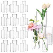 Conjunto de 48 Vasos Cilíndricos de Vidro Fixwal 10-25 cm de Altura Conjunto de 48 Vasos Cilíndricos de Vidro Fixwal 10-25 cm de Altura