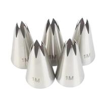 Conjunto De 5 Bicos De Aço Inoxidável Para Decoração De Bolos, Creme, Cupcakes E Biscoitos -