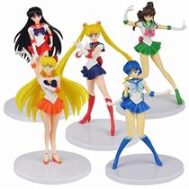 Conjunto de 5 Bonecos Sailor Moon - 18cm - PVC