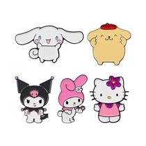 Conjunto De 5 Broches De Esmalte Hello Kitty Doutor, Estilo Anime Kawaii, Para Lapela, Acessórios De