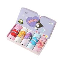 Conjunto De 5 Calcinhas De Algodão HelloKitty Para Meninas, Respirável E Macio, Modelo Triangular