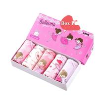 Conjunto de 5 Calcinhas de Algodão para Meninas - Estampa de Gato - Conforto e Maciez