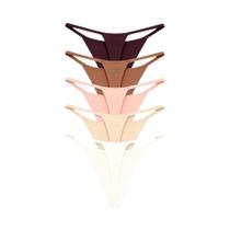 Conjunto De 5 Calcinhas G-String T-Back Femininas Sexy De Cintura Baixa Ultrafinas Respiráveis Sem