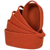 Conjunto de 5 Cestas de Armazenamento CubesLand - Pequenas e de Corda de Algodão