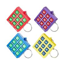 Conjunto de 5 Chaveiros Tic-Tac-Toe Coloridos - Brinquedo Educativo para Crianças