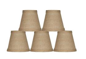 Conjunto de 5 Cúpulas para Lustre Urbanest em Juta Natural com Fixação por Presilha Conjunto de 5 Cúpulas para Lustre Urbanest em Juta Natural com Fixação por Presilha