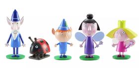 Conjunto de 5 Figuras Ben & Holly - Reino Mágico: Ben, Holly, Sábio Velho e Nanny Plum