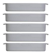 Conjunto de 5 Formas Travessas Refratárias Para Restaurante 36x24cm Germer Branca Conjunto de 5 Formas Travessas Refratárias Para Restaurante 36x24cm Germer Branca