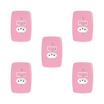 Conjunto de 5 Interruptores de 1 Tecla Simples e Tomada 2p+t 20a , com Placa 4x2