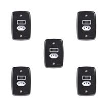 Conjunto de 5 Interruptores de 1 Tecla Simples e Tomada 2p+t 20a , com Placa 4x2