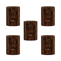 Conjunto de 5 Interruptores de 1 Tecla Simples e Tomada 2p+t 20a , Modular, com Placa 4x2 e Suporte