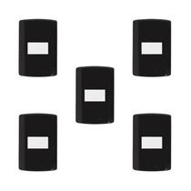 Conjunto de 5 Interruptores de 1 Tecla Simples, Modular, com Placa 4x2 e Suporte