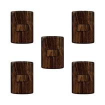 Conjunto de 5 Interruptores de 1 Tecla Simples, Modular, com Placa 4x2 e Suporte