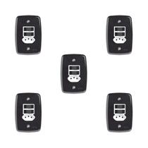Conjunto de 5 Interruptores de 2 Teclas Simples e Tomada 2p+t 20a , com Placa 4x2