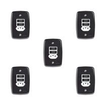 Conjunto de 5 Interruptores de 2 Teclas Simples e Tomada 2p+t 20a , com Placa 4x2