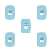 Conjunto de 5 Interruptores de 2 Teclas Simples e Tomada 2p+t 20a , com Placa 4x2
