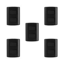 Conjunto de 5 Interruptores de 2 Teclas Simples, Modular, com Placa 4x2 e Suporte Conjunto de 5 Interruptores de 2 Teclas Simples, Modular, com Placa 4x2 e Suporte