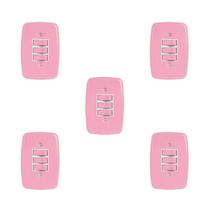 Conjunto de 5 Interruptores de 3 Teclas Simples com Placa 4x2